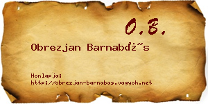 Obrezjan Barnabás névjegykártya