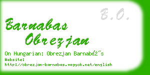 barnabas obrezjan business card